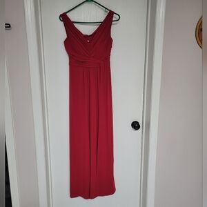Womens Red Sangria Petite Red long Gown Dress - Size 6P